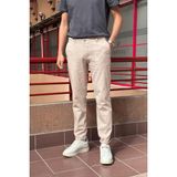 Erkek, Keten dokuma, Pamuklu kumaş, Regular fit, Mevsimlik Pantolon 294 - Bej - 33