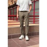 Erkek, Keten dokuma, Pamuklu kumaş, Regular fit, Mevsimlik Pantolon 294 - Haki - 32