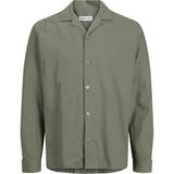 Erkek Keten Karisimli Gömlek - Summer - 2XL - 09Y-Yeşil