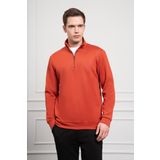Erkek Kiremit Femuarlı Bato Yaka Dynamic Fit Rahat Kesim Sweatshirt