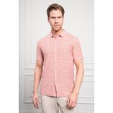Erkek Kiremit Trend Apaçi Yaka Dynamic Fit Kısa Kollu Gömlek - 2XL