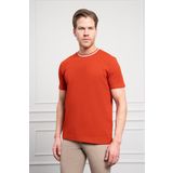 Erkek Kiremit Trend Bisiklet Yaka Dinamik Fit T-Shirt