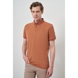 Erkek Kiremit Trend Polo Yaka T-Shirt - 2XL
