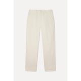 Erkek Kırık Beyaz Comfort Fit Beli Lastikli Pantolon