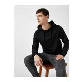 Erkek Kırmızı Kapüşonlu Pamuklu Uzun Kollu Basic Sweatshirt 1yam71750lk