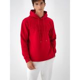 Erkek Kırmızı Pamuk Dokulu Regular Fit Sweatshirt - 2XL