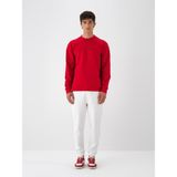 Erkek Kırmızı Pamuk Dokulu Regular Fit Sweatshirt - XL