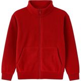 Erkek Kırmızı Polar Full Zip Fermuarlı Kırmızı Erkek Polar Kırmızı Polar - 2XL