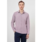 Erkek Kırmızı Slim Fit Desenli Gömlek