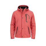 Erkek Kırmızı Softshell Kapüşonlu İç Cepli Su Ve Rüzgar Geçirmez Mevsimlik&Yazlık Mont