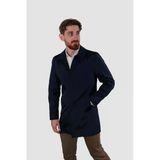 Erkek Kısa Bebe Yaka Kısa Slim Fit Trençkot Y128-Lacivert
