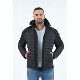 Erkek Kısa Çıkarılabilir Kapşonlu Dolgulu Su Itici Klasik Şişme Mont 9710 - 2XL - Antrasit