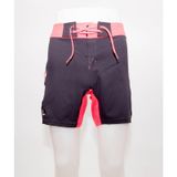 Erkek Kısa Deniz Şortu Boardshort Filesiz Sörf Meridyendukkan Siyah Turuncu Olaıan