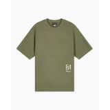 Erkek Kısa Kol Bisiklet Yaka Pamuklu Düz Model Yeşil T-Shirt EM007329 AF10761-U7046