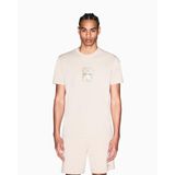 Erkek Kısa Kol Bisiklet Yaka Rahat Kesim Bej T-Shirt XM002501 AF10356-U1148