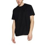 Erkek Kısa Kol Bisiklet Yaka Rahat Kesim Siyah T-Shirt 26411038-011