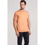 Erkek Kısa Kol Bisiklet Yaka Rahat Kesim Turuncu T-Shirt 26411064-231