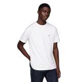 Erkek Kısa Kol Bisiklet Yaka Tommy Hilfiger Yazı Desen Slim Fit Beyaz T-Shirt MW0MW37313-YBR