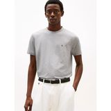 Erkek Kısa Kol Bisiklet Yaka Tommy Hilfiger Yazı Desen Slim Fit Gri T-Shirt MW0MW37313-P91 - XL