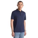 Erkek Kısa Kol Düğme Kapama Pamuklu Rahat Kesim Lacivert Polo Yaka T-Shirt CB95FGVC93-MIDNIGHT