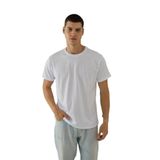 Erkek Kısa Kol Regular Fit Beyaz T-Shirt C0T1N5 BEYAZ XXL