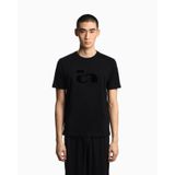 Erkek Kısa Kol Slim Fit Kısa Boy Dokuma Kumaş Siyah T-Shirt EM004760 AF14795-FC014