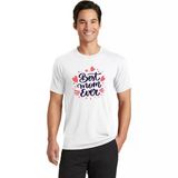Erkek Kısa Kol Tişört Bisiklet Yaka Anneler Günü'ne Özel Baskılı T-Shirt - Beyaz