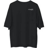 Erkek Kısa Kol Tişört Bisiklet Yaka Atatürk Baskılı T-Shirt - Siyah - 2XL