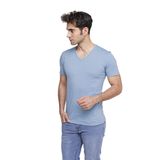 ERKEK KISA KOLLU ATLET PAMUKLU SIFIR YAKA KLASİK RENKLİ T-SHİRT - 421-1 (XL, Lila)
