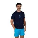 Erkek Kısa Kollu Bisiklet Yaka Üç Balık Desenli Bej T-Shirt 25411005-348