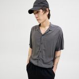 Erkek Kisa Kollu Gömlek - Jeff - 07G-Gri - 2XL