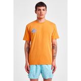 Erkek Kısa Kollu T-Shirt 25Y-1166 - Turuncu - XL