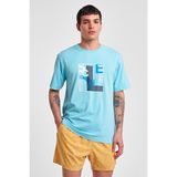 Erkek Kısa Kollu T-Shirt 25Y-1167 - Mavi
