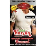 Erkek Kısa Kollu Yün Içlik Takım(Gerçek Doğal Termaldir) (krem/XL)