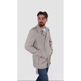 Erkek Kısa Kruvaze Trençkot Slim Fit 4030-Taş