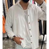 Erkek Kışlık Havlu Gömlek - S - 001 - Beyaz