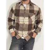 Erkek Kışlık Oduncu Gömlek Slim Fit Cepli - 2XL - Kahverengi
