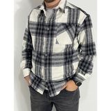 Erkek Kışlık Oduncu Gömlek Slim Fit Cepli - Siyah - 2XL