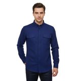 Erkek Kışlık Slim Fitt Uzun Kol Çift Cep Kapak Gömlek 2414 BGL-ST04797