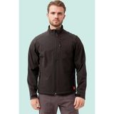 Erkek Kışlık Su Geçirmez Softshell Mont Salina Itici Rüzgar Outdoor - Siyah - 4XL