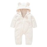 Erkek Kız Bebek Ve Çocuk Peluş Ayıcık Tavşan İkili Tulum (ekru, 6 ay)