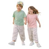 Erkek Kız Çocuk Unisex Pantolon Dokuma Bol Kesim Duble Paça İlkbahar/Yaz 2-8 Yaş