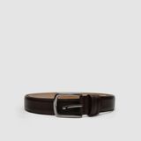 Erkek Klasik 3,5cm Kemer [960052] - 110 cm - Kahverengi