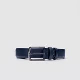 Erkek Klasik 3,5cm Kemer [960052] - 110 cm - Lacivert