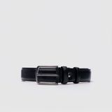 Erkek Klasik 3,5cm Kemer [960052] - 120 cm - Siyah