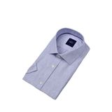 Erkek Klasik Çizgili Kısa Kol Gömlek 9493 BGL-ST04580 BUZ.MAVİ L