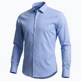 Erkek Klasik Gömlek, Uzun Kollu, Düğmeli, İş ve Günlük Kullanım (3XL, GÖK MAVİSİ)