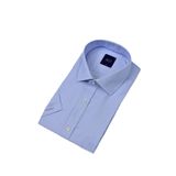 Erkek Klasik Piti Kare Kısa Kol Gömlek 9399 BGL-ST04577 BUZ.MAVİ M