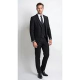 Erkek Klasik Slim Fit Armürlü Kumaş Tek Düğmeli Çift Yırtmaçlı Klasik Yaka Takım Elbise 7 Drop