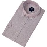 Erkek Klasik Tek Cepli Kısa Kol Gömlek BGL-ST04557 BORDO XL
